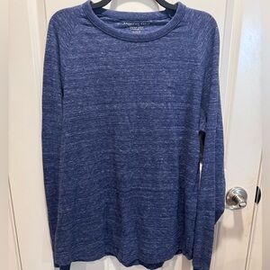 American Eagle Heathered Blue Long Sleeve